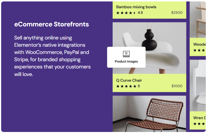 ecommerce on elementor