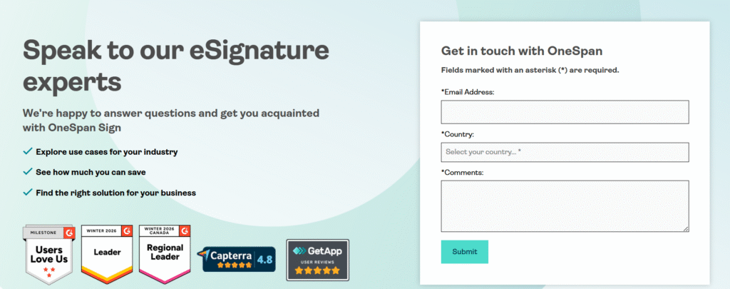 OneSpan Sign pricing